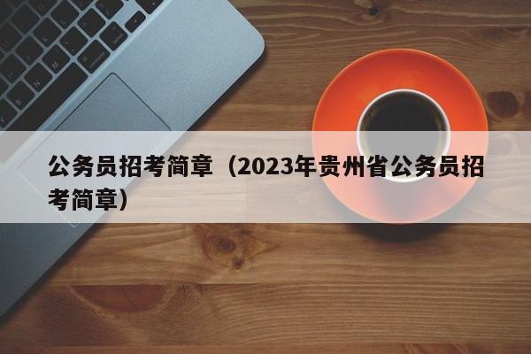 公务员招考简章（2023年贵州省公务员招考简章）